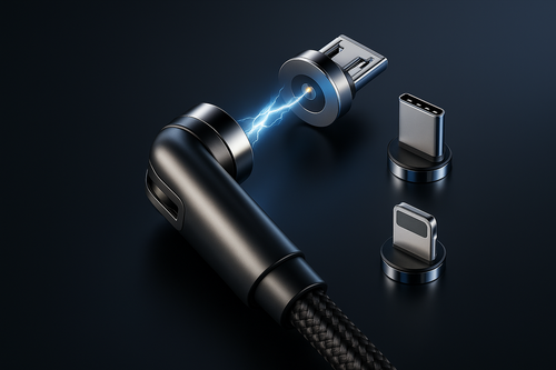 Aikoff MagLink™ Magnetic Charging Cable | 540° Rotation | Fast Charge | Durable Nylon Braided Cord